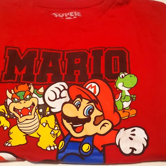 2019 Super Mario 'Game On' Red T-Shirt Youth XL (14-16) - Picture 3 of 3
